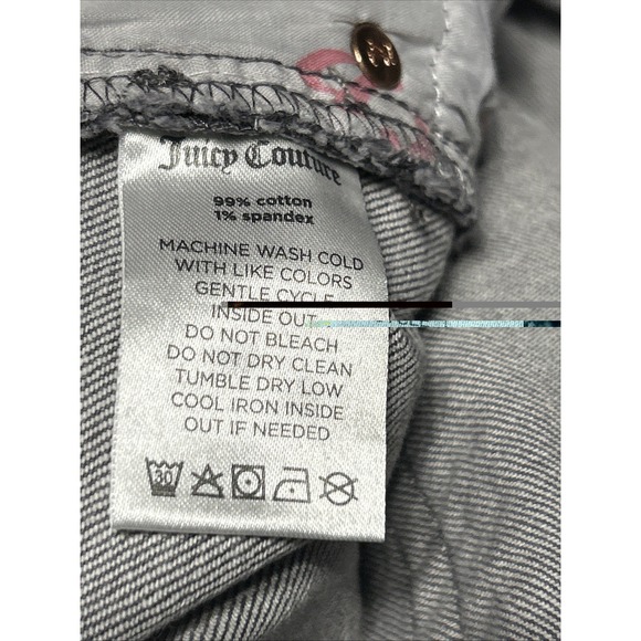 NWT Juicy Couture Venice Grey Marble Wash Women's Jeans Size 18W $27 - Picture 9 of 11